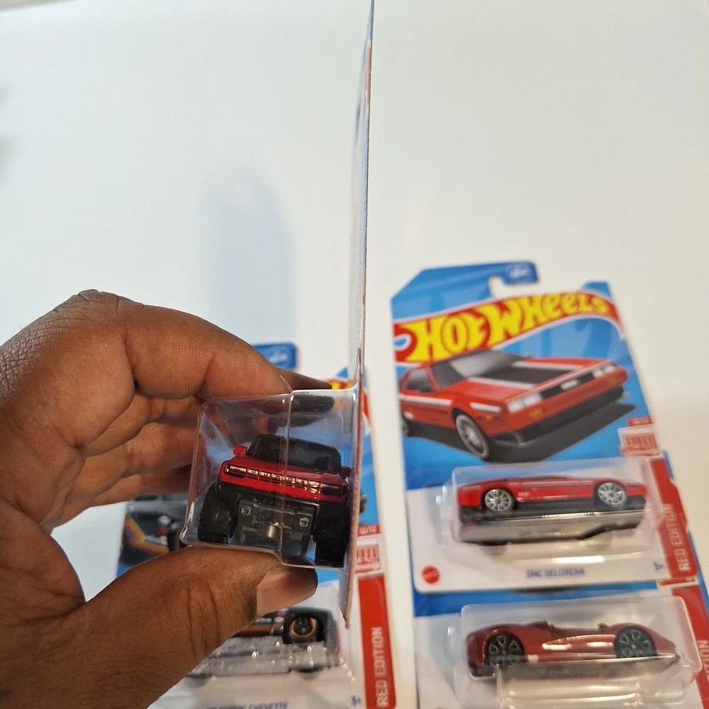 Hot Wheels Target Red Edition Dmc Delorean/ Toyota Van/ Chevette & More